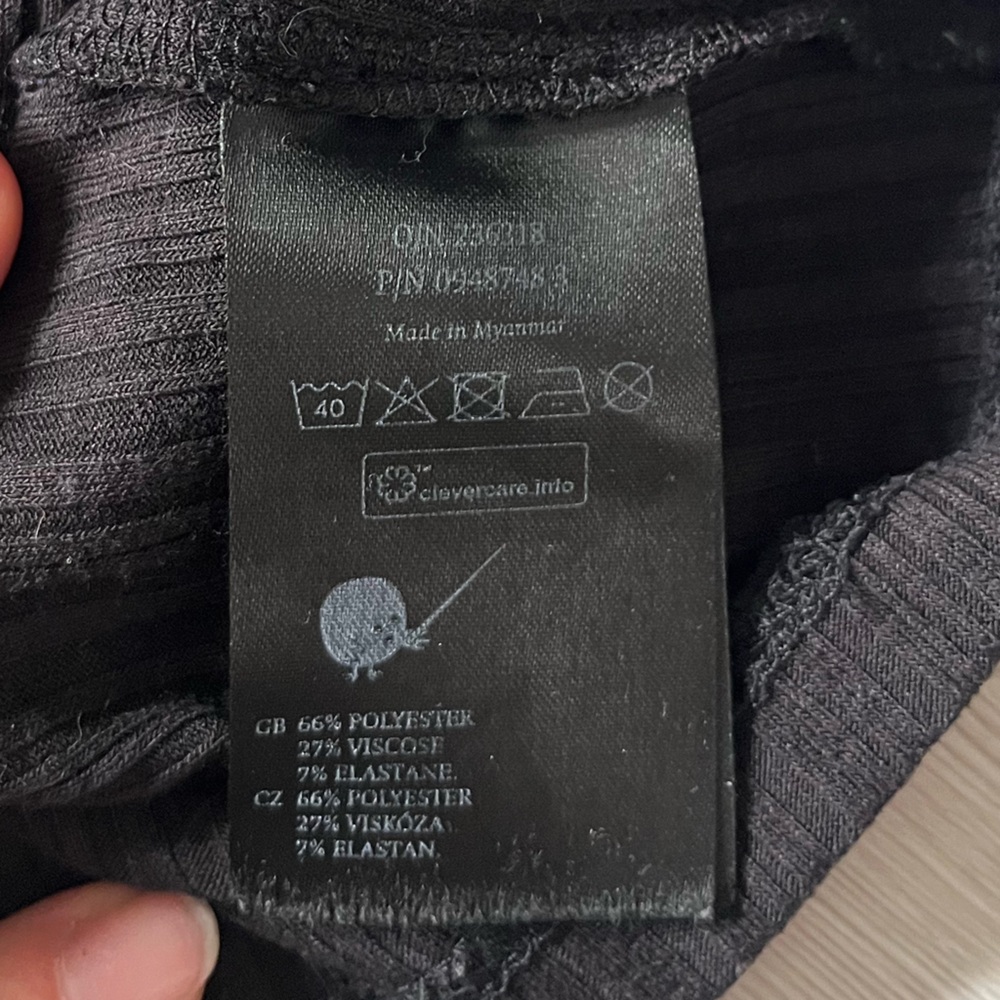 ASOS Monki Black Ribbed Top - Picture 3 of 4